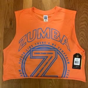 Zumba Wear - Fiesta Crop Tank - Fresh Pressed OJ - Size Spicy (Sm.) - Brand New